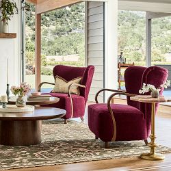 Corban Bentwood Upholstered Occasional Chair