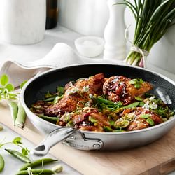 GreenPan&#8482; Premiere Stainless-Steel Ceramic Nonstick 12&quot; Covered Fry Pan