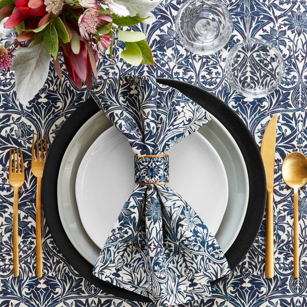 Morris &amp; Co. x Williams Sonoma Bluebell Napkin Rings, Set of 4