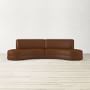 Capri 2-Piece Bumper Armless Sectional (132&quot;)