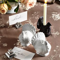 Bronze Turkey Tiny Taper Holders, Set of 2