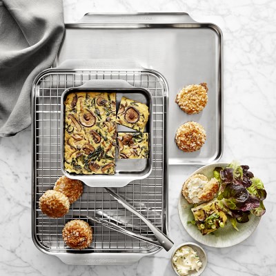 Williams Sonoma Thermo-Clad Stainless Steel Ovenware, Set of 3