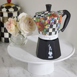 Bialetti Moka MacKenzie-Childs Stovetop Espresso Maker, Courtly Flower Market