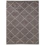 Moroccan Diamond Hand Knotted Rug, 6' X 9', Dark Oak
