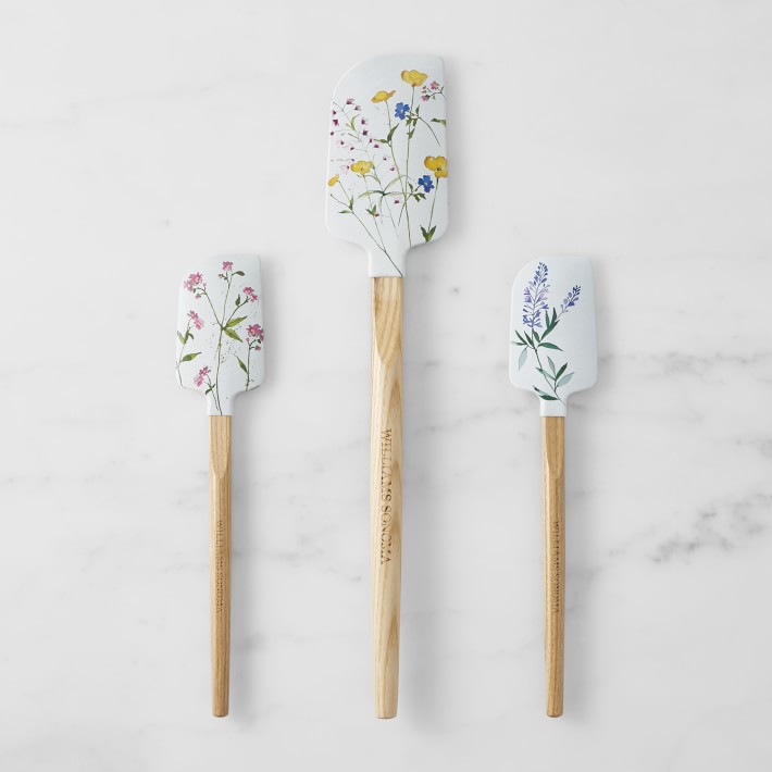 Williams Sonoma Silicone Spatula Pressed Flowers, Set of 3