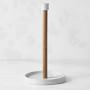 Williams Sonoma Pantry Paper Towel Holder, Porcelain and Wood