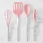 Williams Sonoma Stainless-Steel Silicone Utensil Set of 4, Geranium Pink