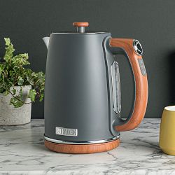 Haden Dorchester Stainless-Steel Electric Cordless Kettle, 1.7-L, Pebble Grey