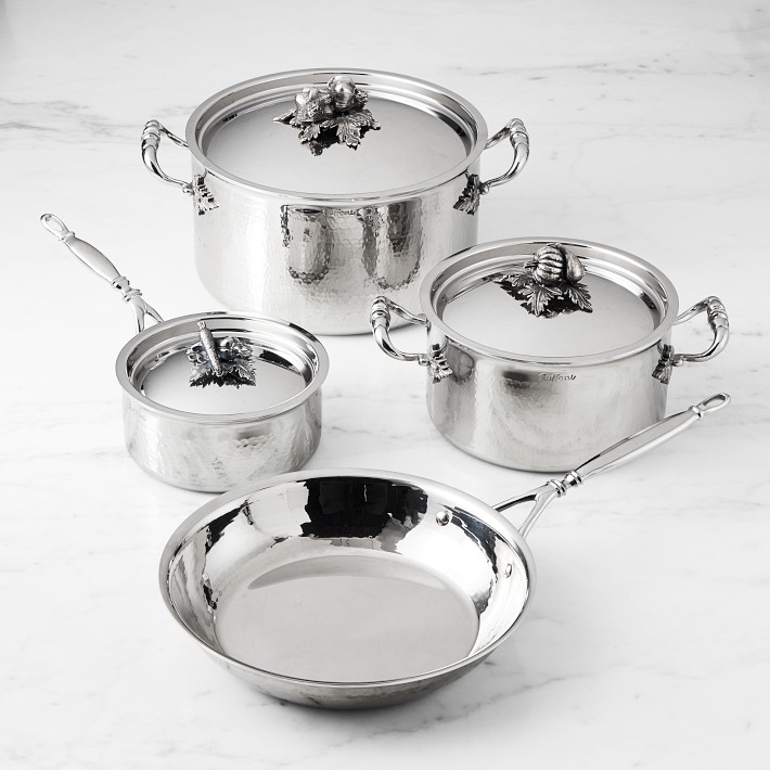 Ruffoni Opus Prima Hammered Stainless-Steel 7-Piece Cookware Set