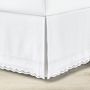 Lace Heritage Bed Skirt, King, White