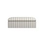 Laguna Classic Slipcovered Coffee Table Ottoman, Standard, Performance Double Stripe, Mist, Ebony