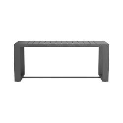 Santa Barbara Metal Patio Dining Table, Slate Grey