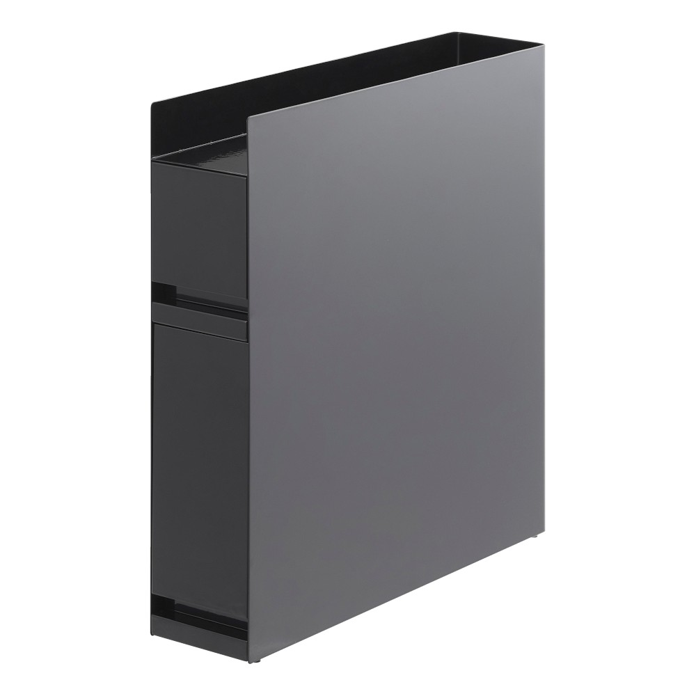Yamazaki Home Two-Tier Sliding Drawer Seasoning Rack, Black