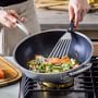 GreenPan&#8482; Premiere Stainless-Steel Ceramic Nonstick Covered Wok with Helper Handle, 12&quot;