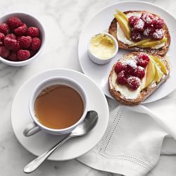 Pillivuyt Coupe Porcelain Cups &amp; Saucers