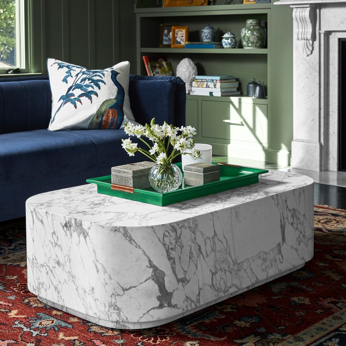 Vittoria Arbescato Curved Edge Coffee Table (48&quot;)