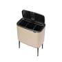 Brabantia Bo Touch Top Multi Compartment Recycling Trash Can, 3 x 3 Gallon 