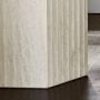 Marina Travertine Fluted Side Table (16&quot;)