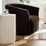 Marina Travertine Fluted Side Table (16&quot;)