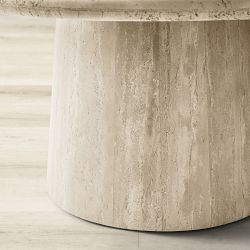 Ortega Travertine Nesting Coffee Tables (36&quot;- 70.5&quot;)