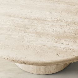Ortega Travertine Nesting Coffee Tables (36&quot;- 70.5&quot;)