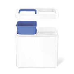 simplehuman&#8482; 20-L. Dual Compartment Slim Open Recycler Can