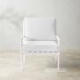 Bridgehampton Club Chair, White Metal