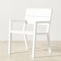 Larnaca Outdoor White Metal Dining Armchair