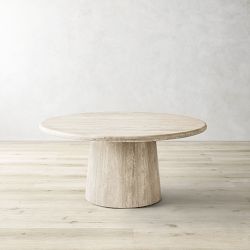 Ortega Travertine Nesting Coffee Tables (36&quot;- 70.5&quot;)