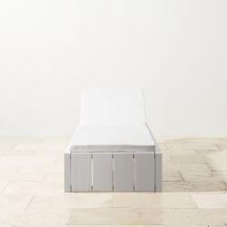 Larnaca Outdoor White Metal Chaise