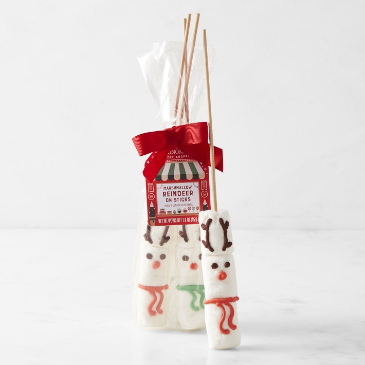 Williams Sonoma Marshmallow Reindeer on Sticks, set of 4