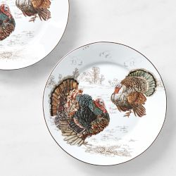Plymouth Turkey 10 Year Anniversary Salad Plates, Set of 4