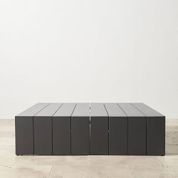 Larnaca Outdoor Slate Grey Metal Square Coffee Table (54&quot;)