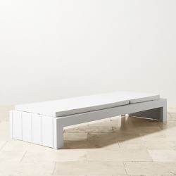 Larnaca Outdoor White Metal Chaise