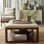 Porte Grid Tufted Rectangular Ottoman (48&quot;-55&quot;)