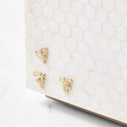 Williams Sonoma Honeycomb Marble Bread Box