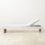 Larnaca Outdoor White Metal Chaise