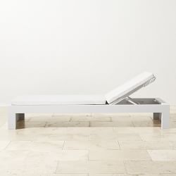 Larnaca Outdoor White Metal Chaise