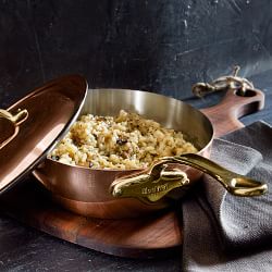 Mauviel M'150B Copper Curved Splayed Saut&#233; Pan