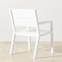 Larnaca Outdoor White Metal Dining Armchair