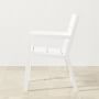 Larnaca Outdoor White Metal Dining Armchair