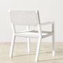 Larnaca Outdoor White Metal x All-Weather Weave Dining Armchair