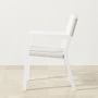 Larnaca Outdoor White Metal x All-Weather Weave Dining Armchair