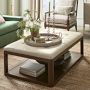 Porte Grid Tufted Rectangular Ottoman (48&quot;-55&quot;)