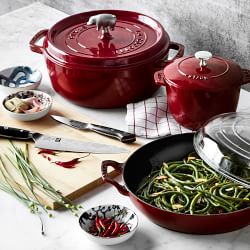 Staub Enameled Cast Iron Round Wide Dutch Oven, 6-Qt.