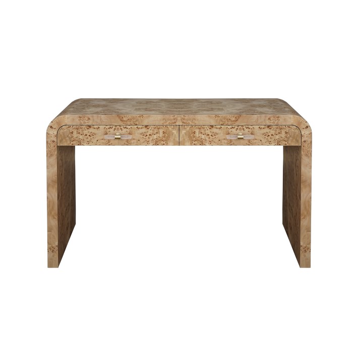 Holland Desk, 50, Wood, Light Burled Wood
