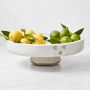 Williams Sonoma Honeycomb Pedestal Marble Fruit Bowl
