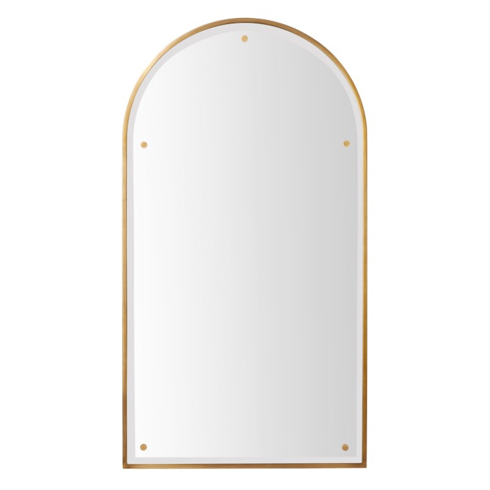 Gramercy Mirror, Arched, 48" X 26", Antique Brass