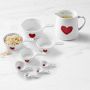 Williams Sonoma Ceramic Heart Cups + Spoons & Liquid Measuring Cup Set