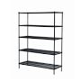 MeshWorks 5-Tier Shelf, Black